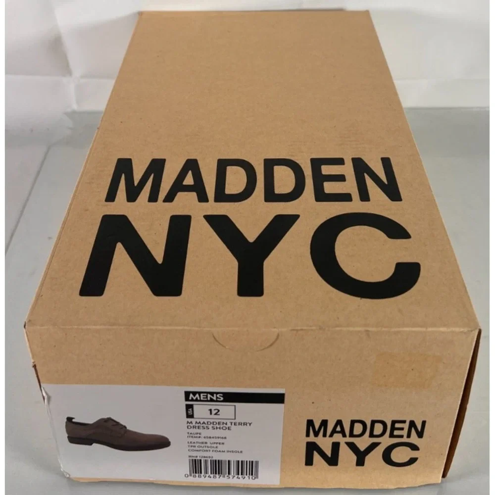 MEN SIZE 12 Madden NYC SUEDE UPPER TRP OUTSOLE‎ Terry Dress Shoe Taupe Color NEW